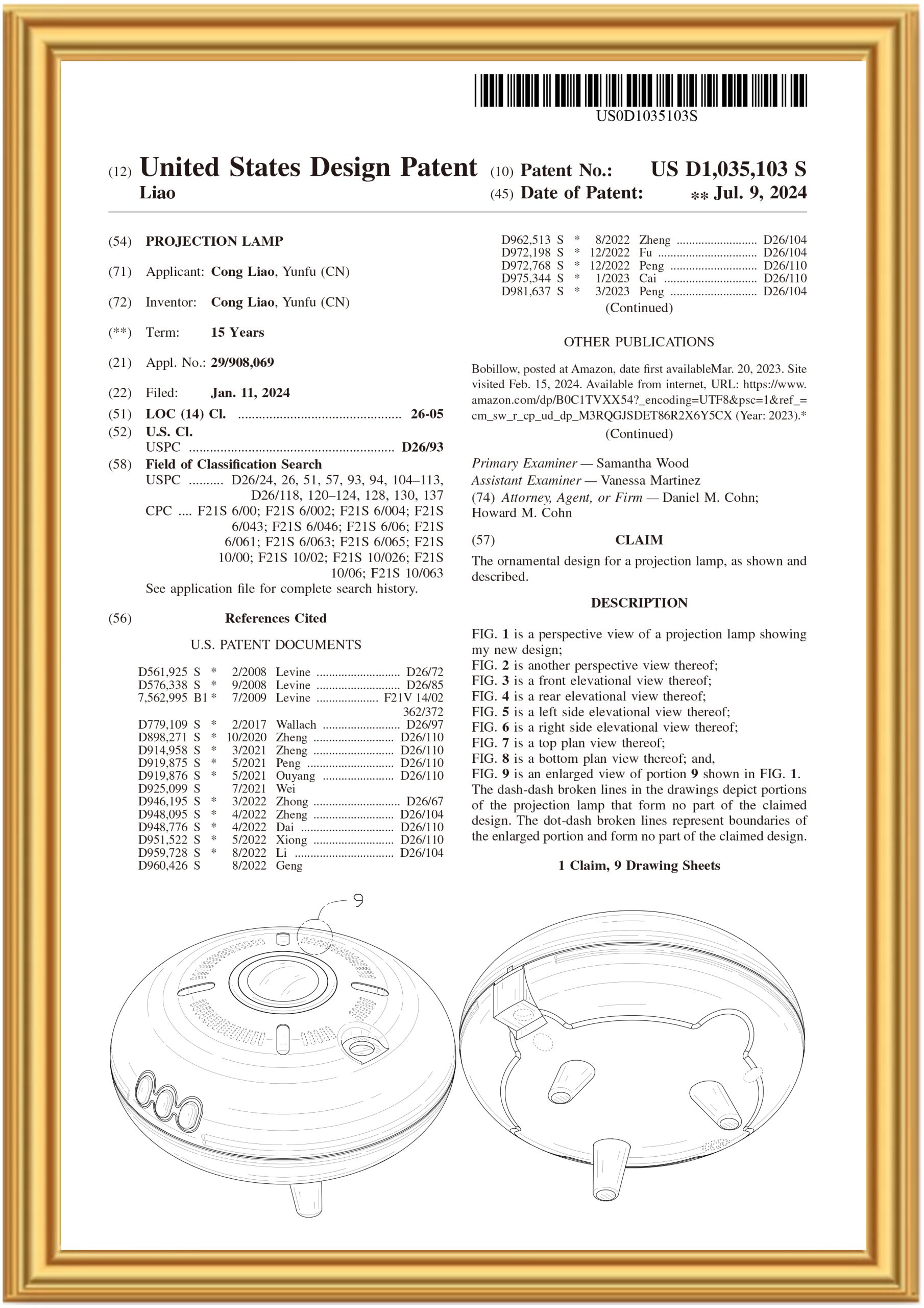 Design Patent Certificate